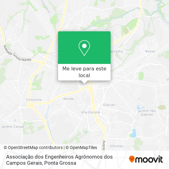 Associação dos Engenheiros Agrônomos dos Campos Gerais mapa