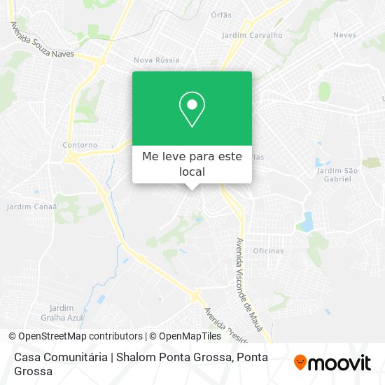 Casa Comunitária | Shalom Ponta Grossa mapa