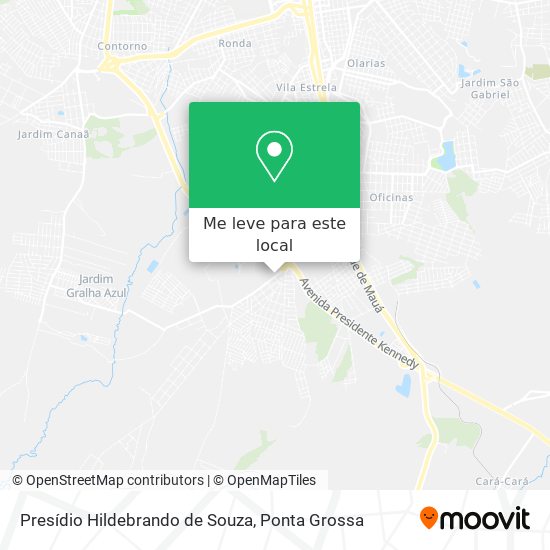 Presídio Hildebrando de Souza mapa