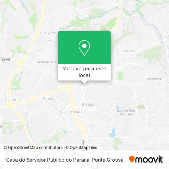 Casa do Servidor Público do Paraná mapa