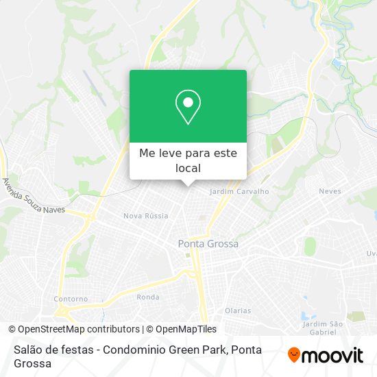 Salão de festas - Condominio Green Park mapa