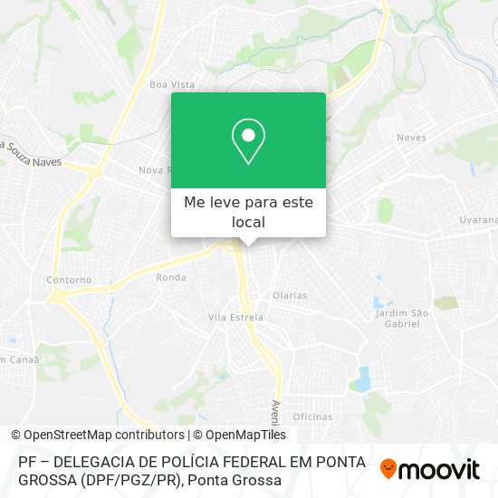 PF – DELEGACIA DE POLÍCIA FEDERAL EM PONTA GROSSA (DPF / PGZ / PR) mapa