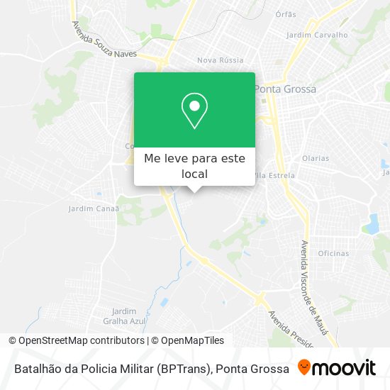 Batalhão da Policia Militar (BPTrans) mapa