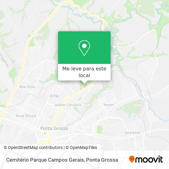 Cemitério Parque Campos Gerais mapa