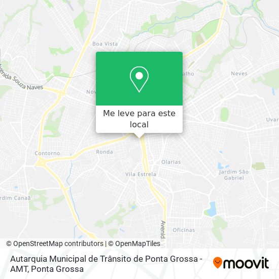 Autarquia Municipal de Trânsito de Ponta Grossa - AMT mapa