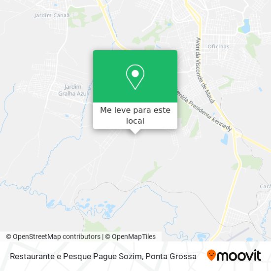 Restaurante e Pesque Pague Sozim mapa