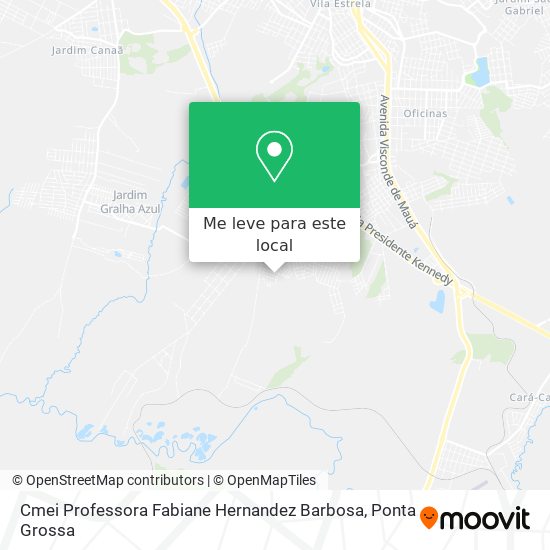 Cmei Professora Fabiane Hernandez Barbosa mapa