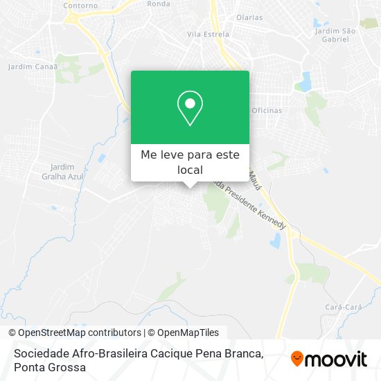 Sociedade Afro-Brasileira Cacique Pena Branca mapa