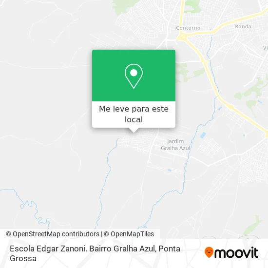 Escola Edgar Zanoni. Bairro Gralha Azul mapa