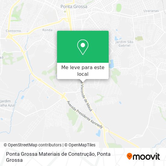 Ponta Grossa Materiais de Construção mapa