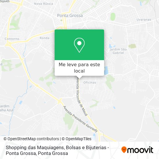 Shopping das Maquiagens, Bolsas e Bijuterias - Ponta Grossa mapa