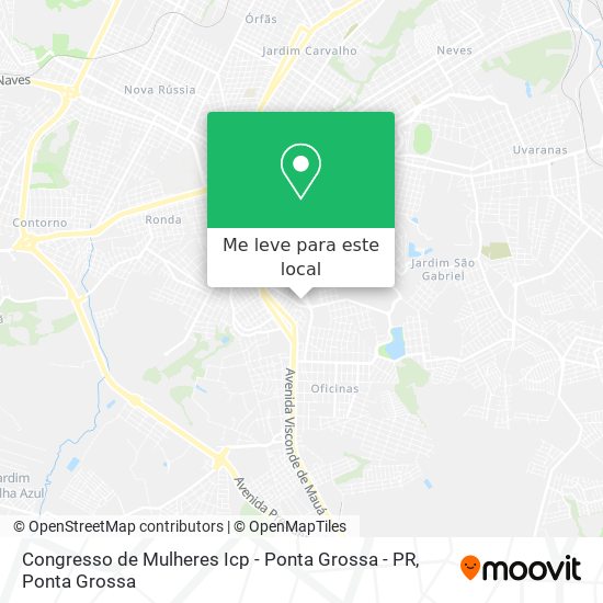 Congresso de Mulheres Icp - Ponta Grossa - PR mapa