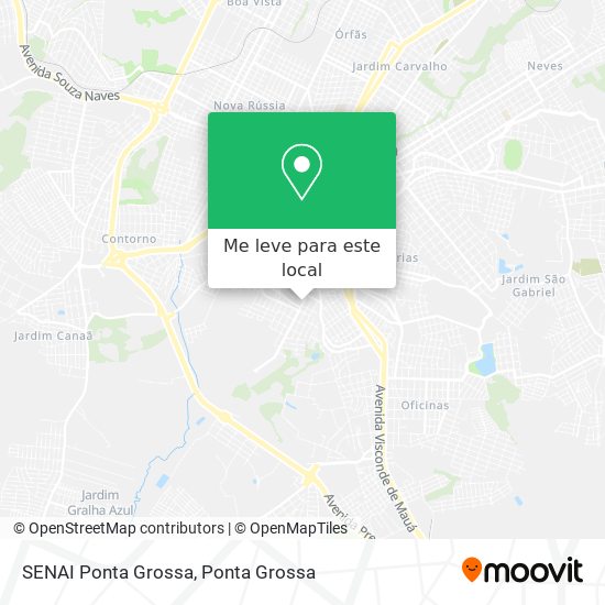 SENAI Ponta Grossa mapa