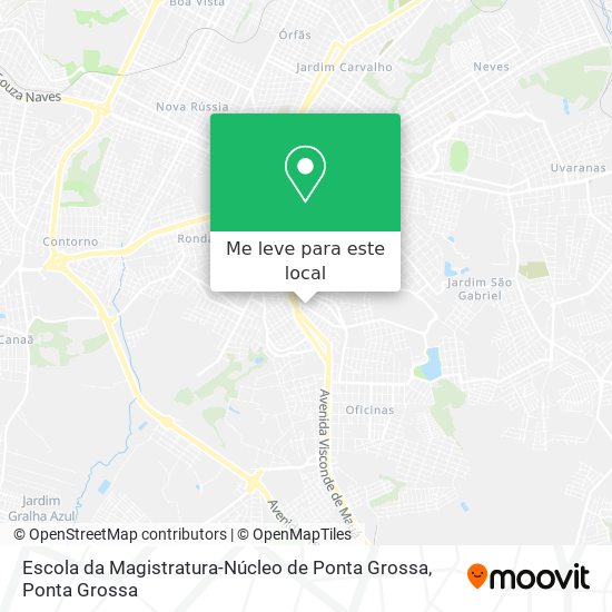 Escola da Magistratura-Núcleo de Ponta Grossa mapa