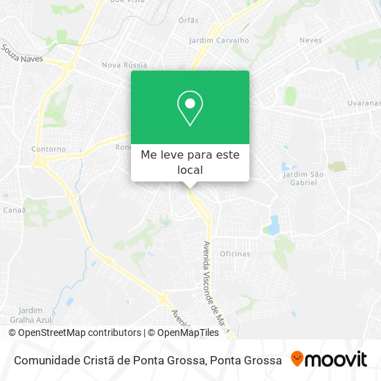 Comunidade Cristã de Ponta Grossa mapa