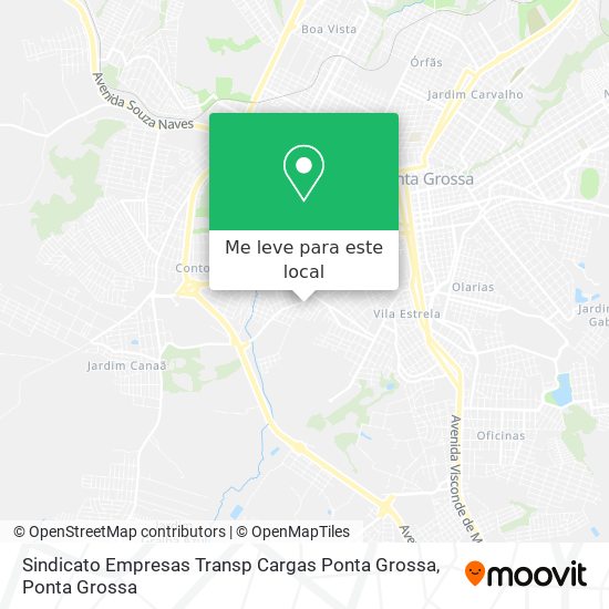 Sindicato Empresas Transp Cargas Ponta Grossa mapa