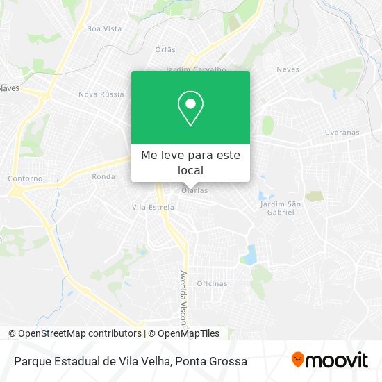 Parque Estadual de Vila Velha mapa