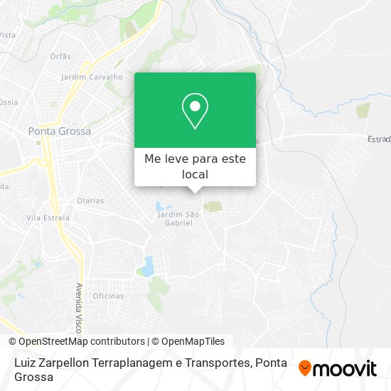 Luiz Zarpellon Terraplanagem e Transportes mapa