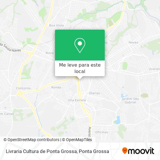 Livraria Cultura de Ponta Grossa mapa