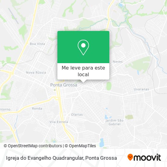 Igreja do Evangelho Quadrangular mapa