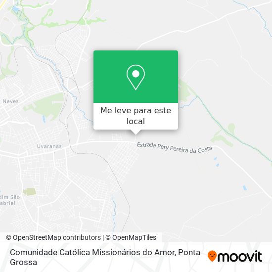 Comunidade Católica Missionários do Amor mapa