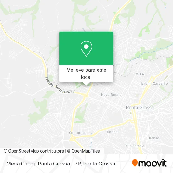 Mega Chopp Ponta Grossa - PR mapa