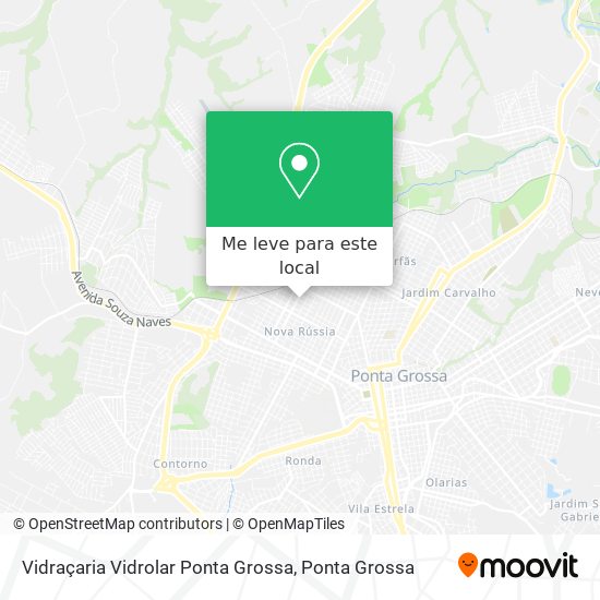 Vidraçaria Vidrolar Ponta Grossa mapa