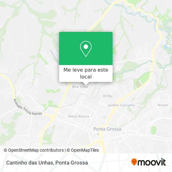 Cantinho das Unhas mapa