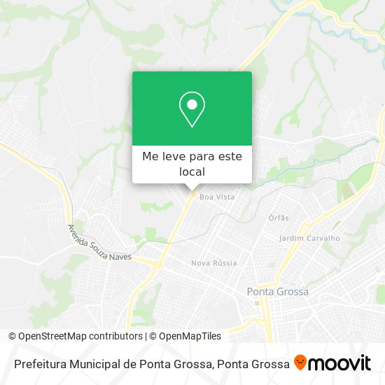 Prefeitura Municipal de Ponta Grossa mapa