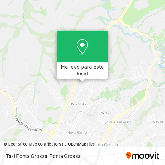 Taxi Ponta Grossa mapa