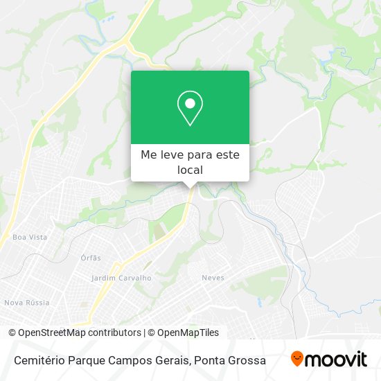 Cemitério Parque Campos Gerais mapa