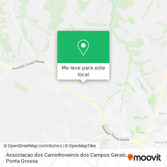 Associacao dos Caminhoneiros dos Campos Gerais mapa