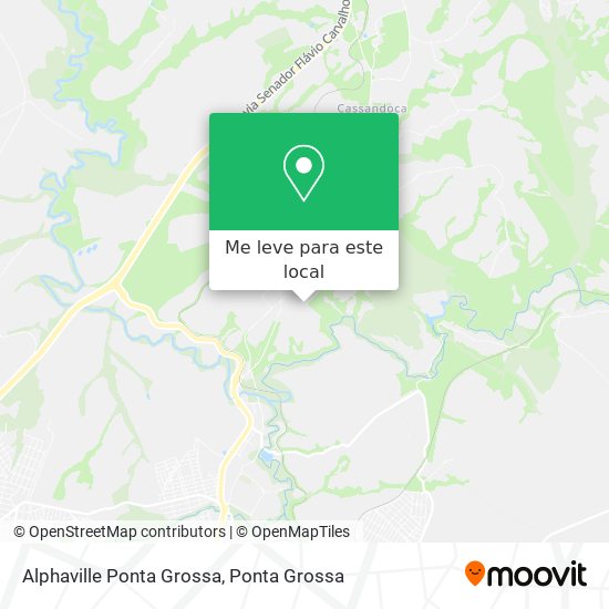Alphaville Ponta Grossa mapa