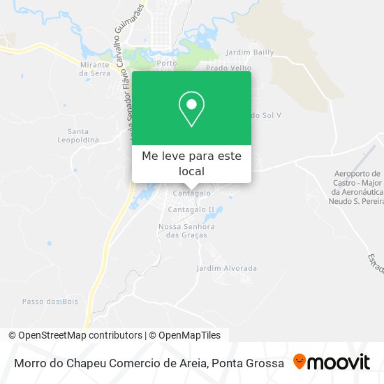 Morro do Chapeu Comercio de Areia mapa