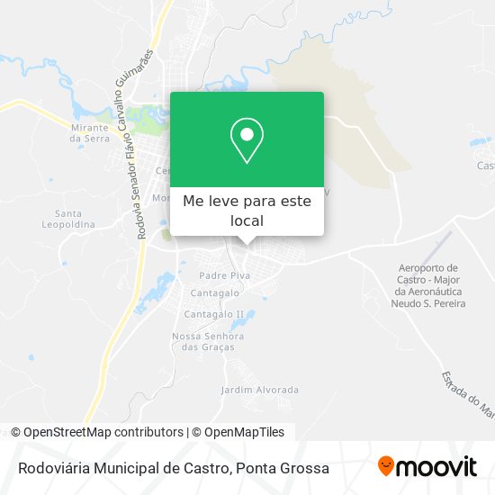 Rodoviária Municipal de Castro mapa