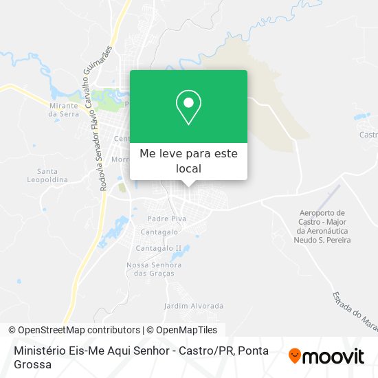 Ministério Eis-Me Aqui Senhor - Castro / PR mapa