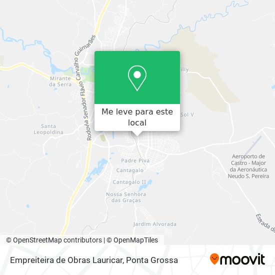 Empreiteira de Obras Lauricar mapa