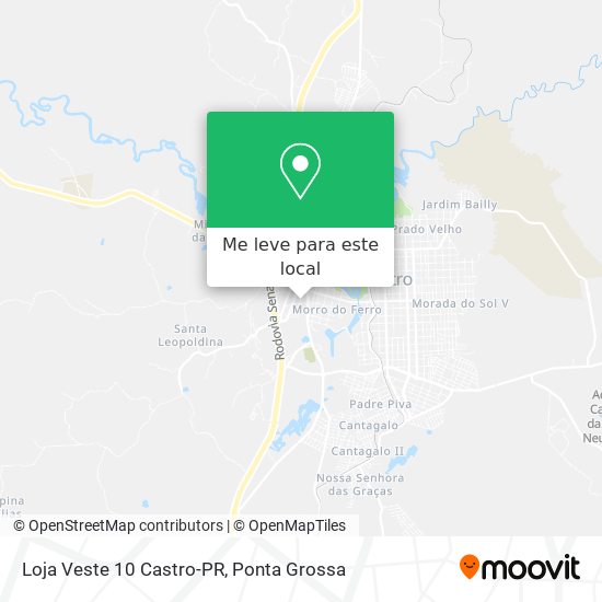 Loja Veste 10 Castro-PR mapa