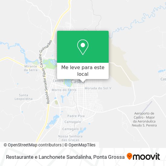 Restaurante e Lanchonete Sandalinha mapa