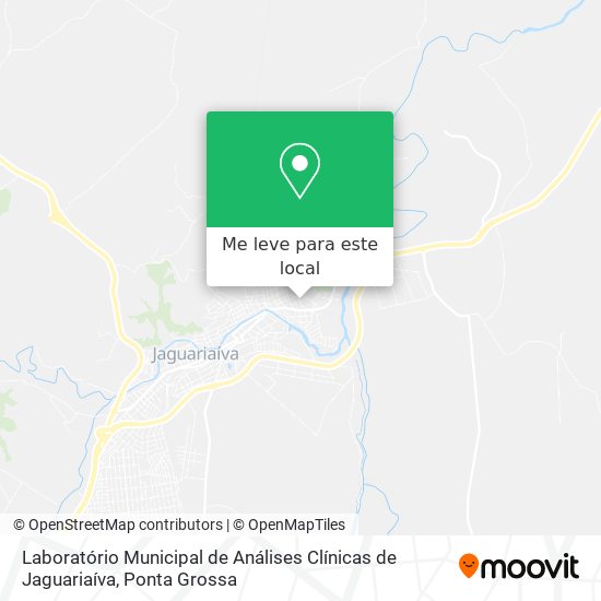 Laboratório Municipal de Análises Clínicas de Jaguariaíva mapa