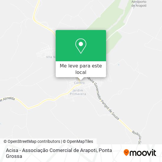 Acisa - Associação Comercial de Arapoti mapa