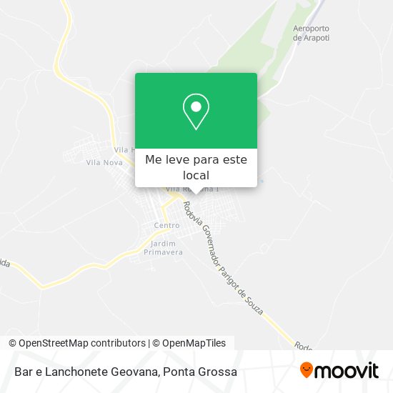 Bar e Lanchonete Geovana mapa