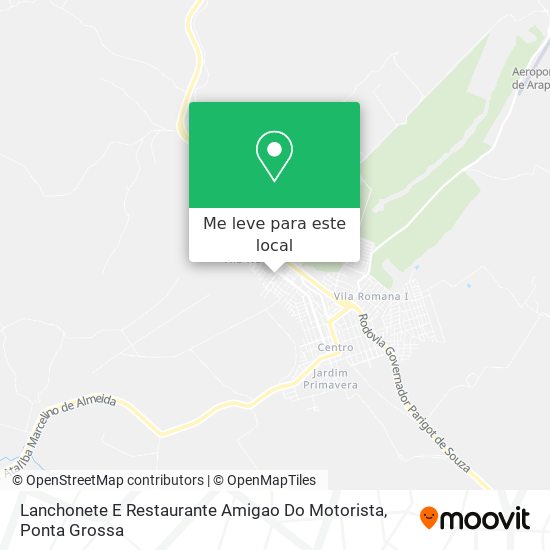 Lanchonete E Restaurante Amigao Do Motorista mapa