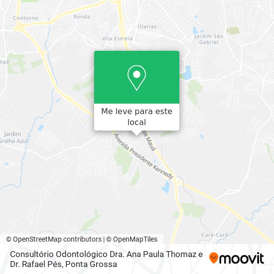 Consultório Odontológico Dra. Ana Paula Thomaz e Dr. Rafael Pés mapa