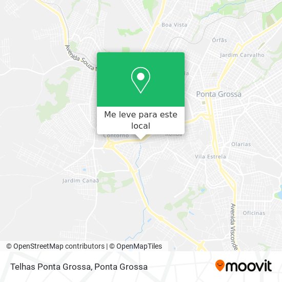 Telhas Ponta Grossa mapa