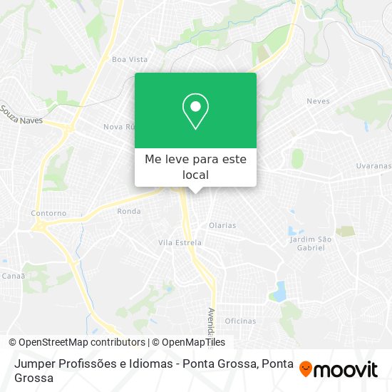 Jumper Profissões e Idiomas - Ponta Grossa mapa
