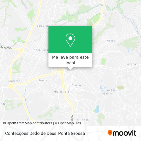 Confecções Dedo de Deus mapa