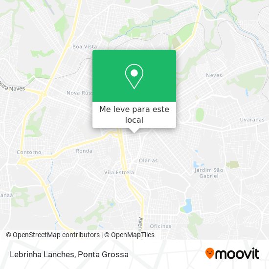 Lebrinha Lanches mapa
