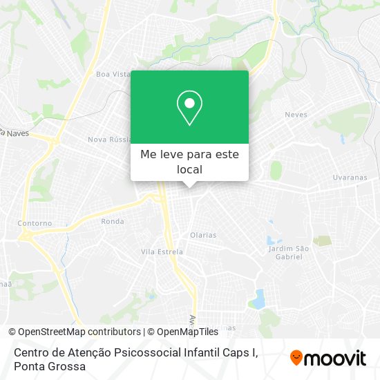 Centro de Atenção Psicossocial Infantil Caps I mapa