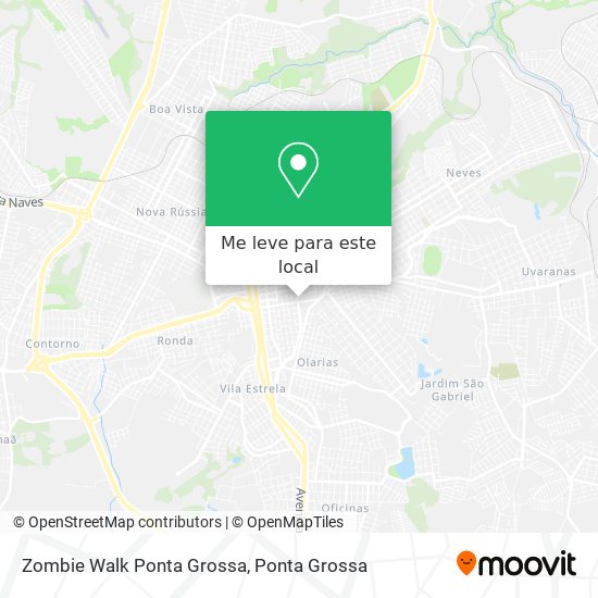 Zombie Walk Ponta Grossa mapa